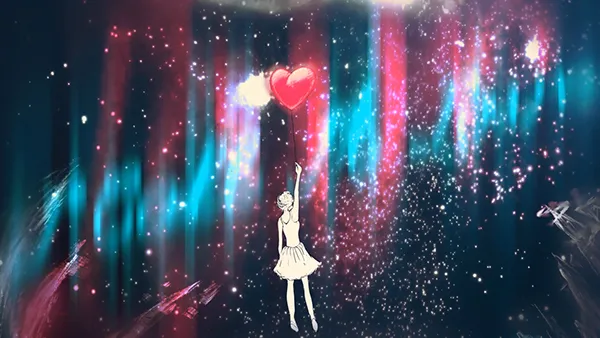 Emilie Simon 'I Call It Love' lyrics video; hand-drawn animation frame, Wacom Intuos