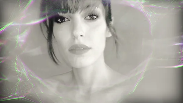 Jenn Ayache 'Forteresse' lyrics video; Rowbyte Plexus particle network establishing shot