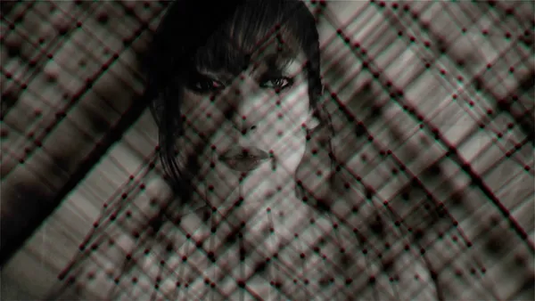 Jenn Ayache 'Forteresse' lyrics video; closing frame, particle dissolve effect