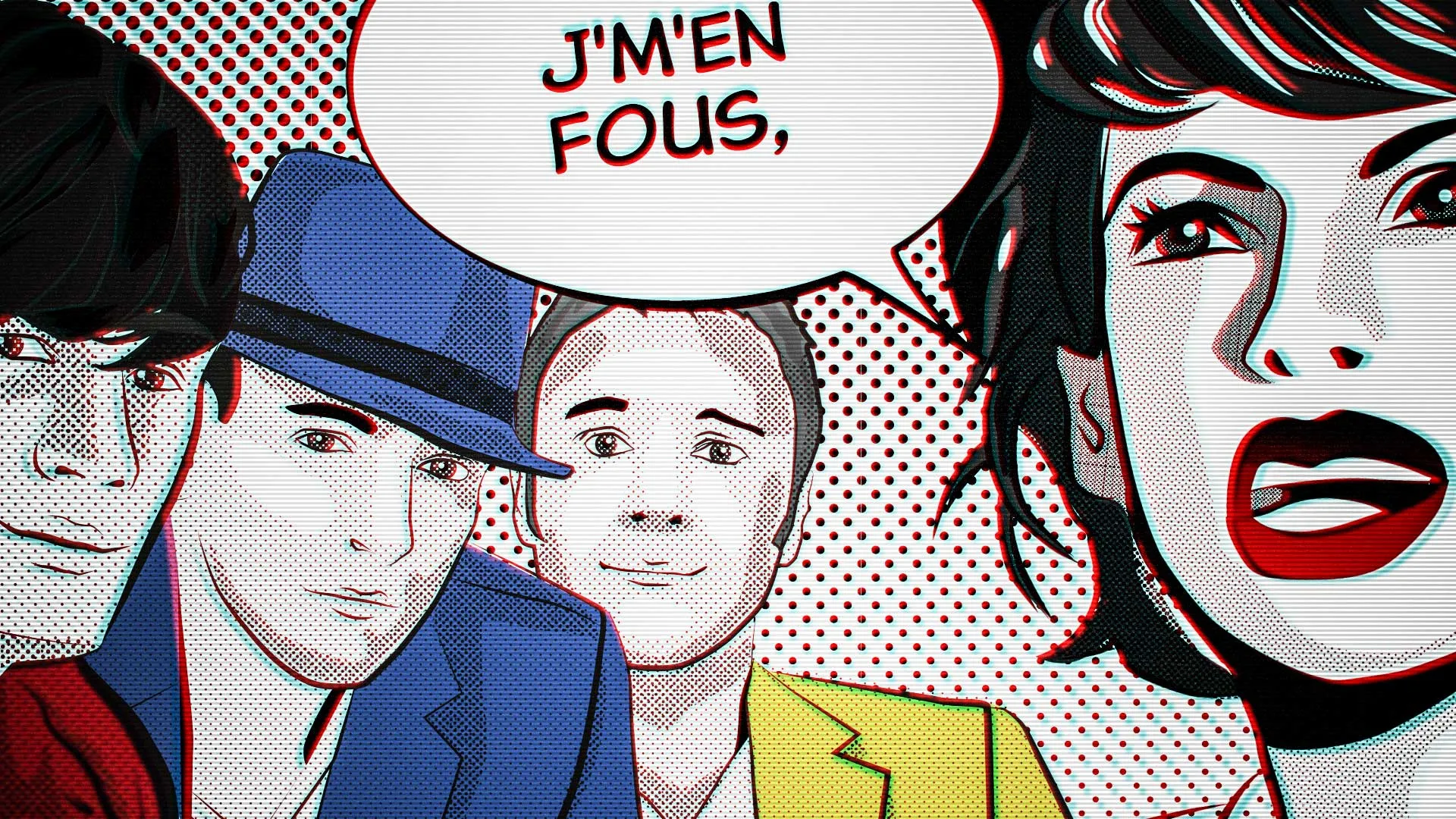 Superbus 'On the River' lyrics video; animated lyric line mid-song