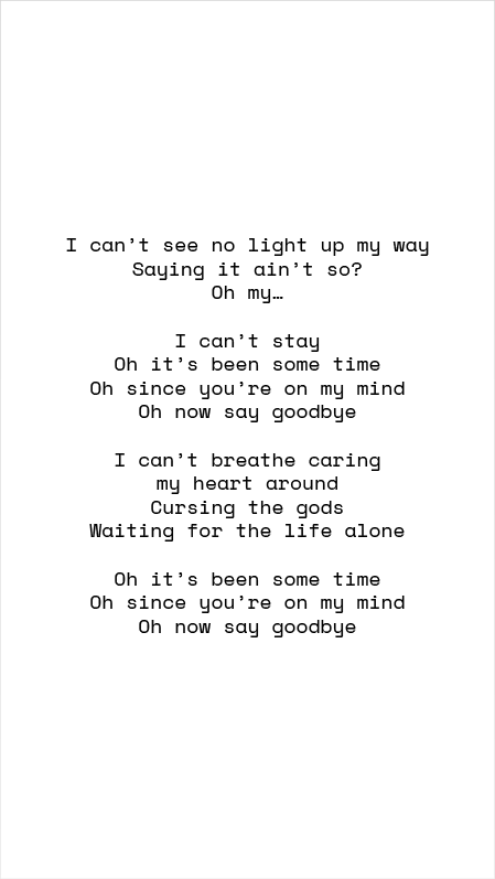 Don't Say Goodbye, lyrics