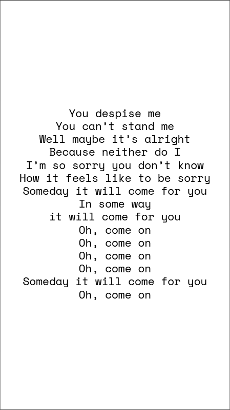 Old Friend, lyrics